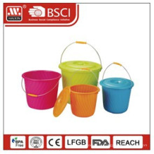 seau en plastique w/couvercle 3L / 4L / 5L / 9L / 16L